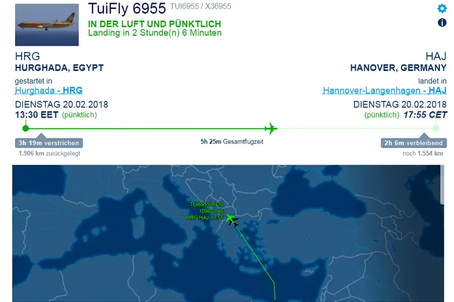TUIfly flüge verfolgen