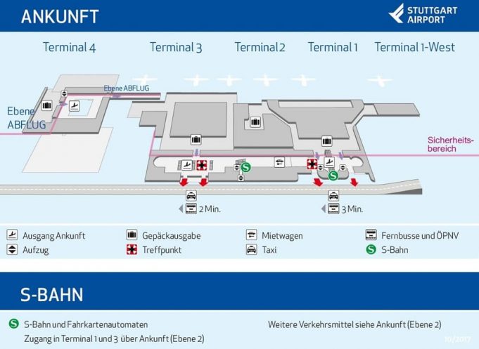 Flughafen Stuttgart Ankunft Parken Terminal 4 flightradars24.de