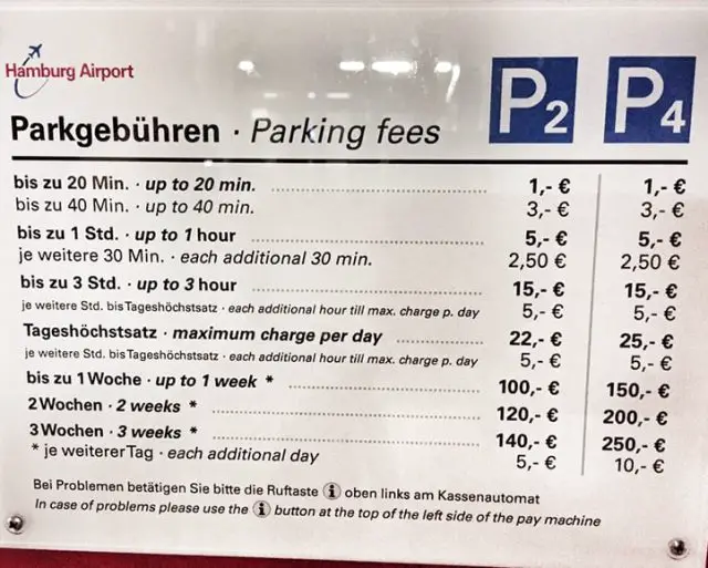 Parken Flughafen Hamburg Tarife Ganzer Tag flightradars24.de