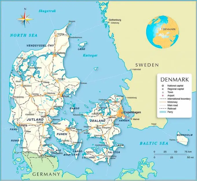 Dänemark Karte — Aktuelle Informationen für Reisende