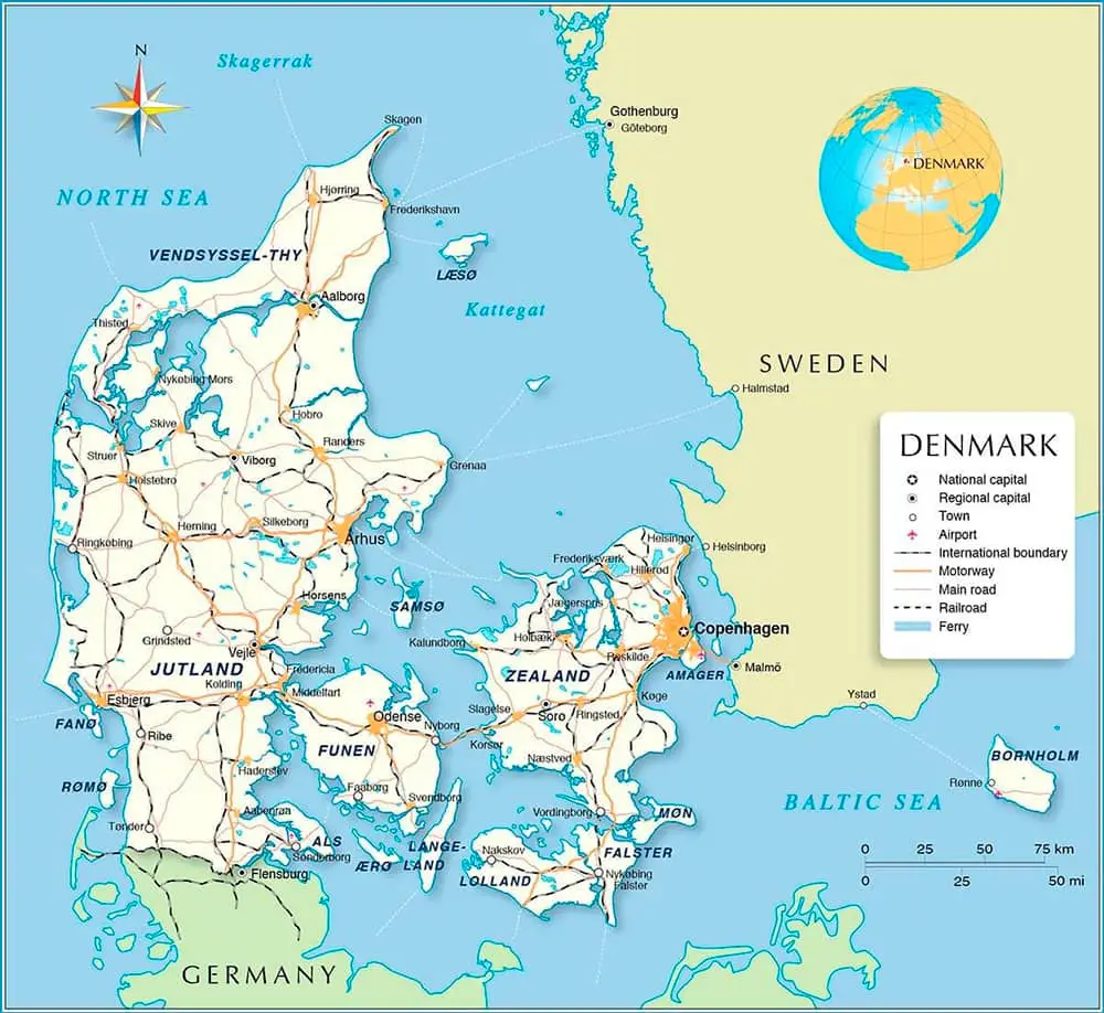 Dänemark Karte