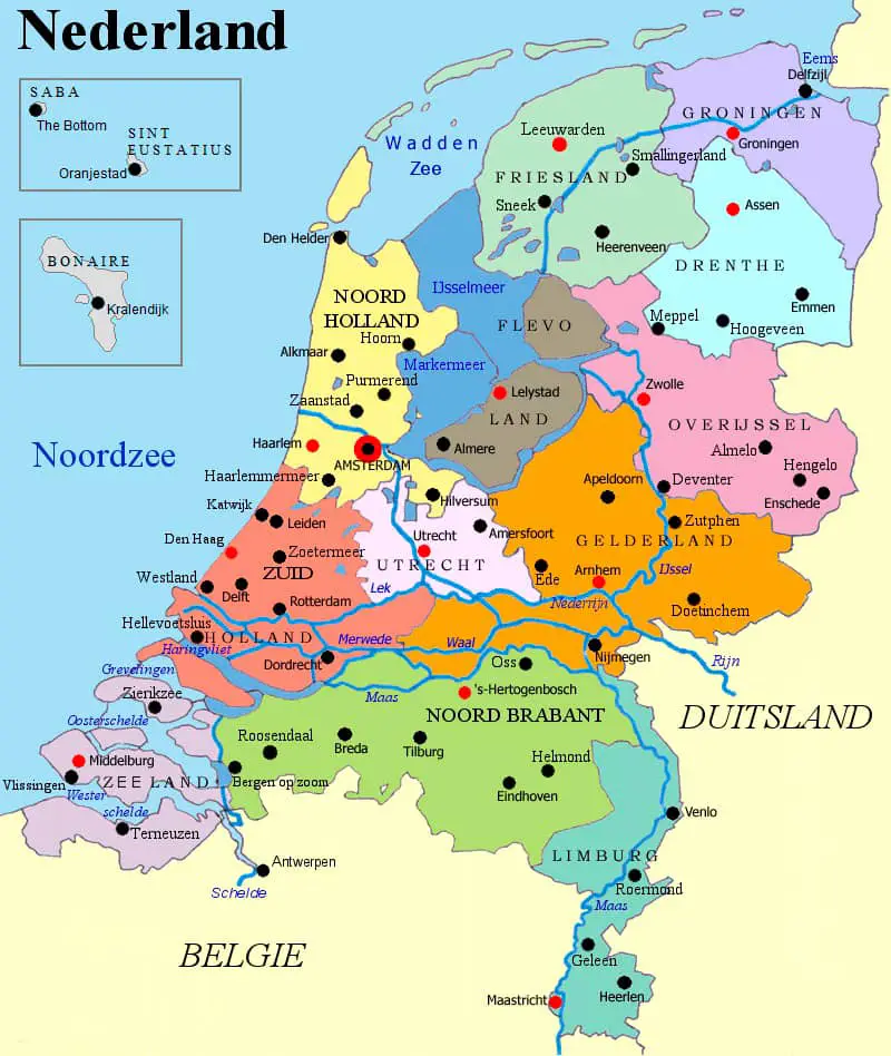 Niederlande Karte