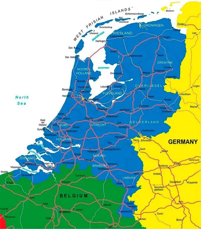 Niederlande Karte — Gesamtübersicht, Informationen für Reisende
