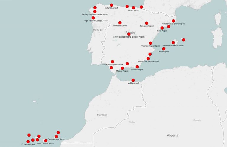 Spanien Karte Detaillierte Karte Mit St 228 Dten Flightradars24 De