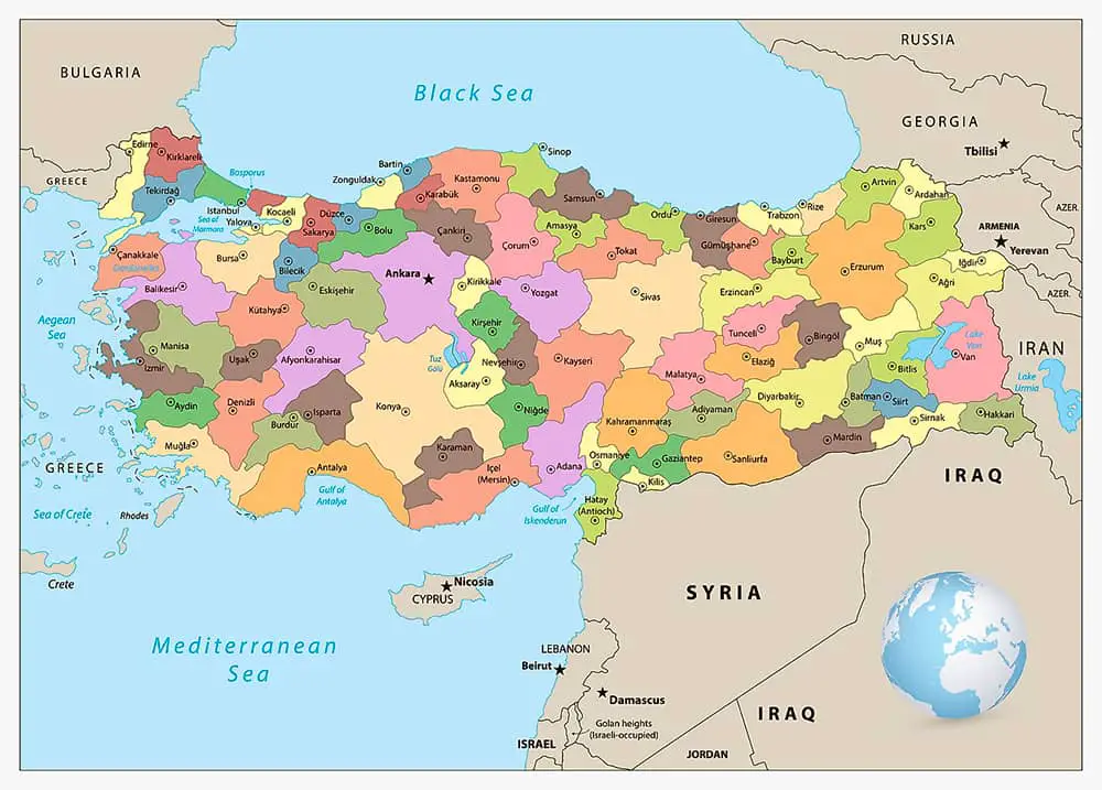 türkei landkarte