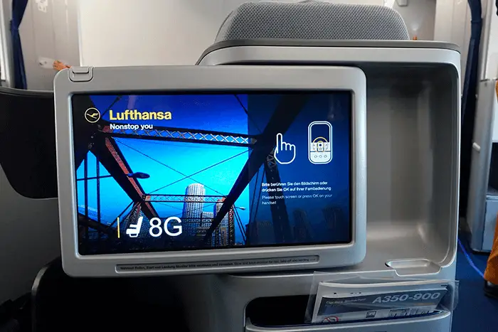 Airbus A350 Lufthansa Unterhaltungssystem