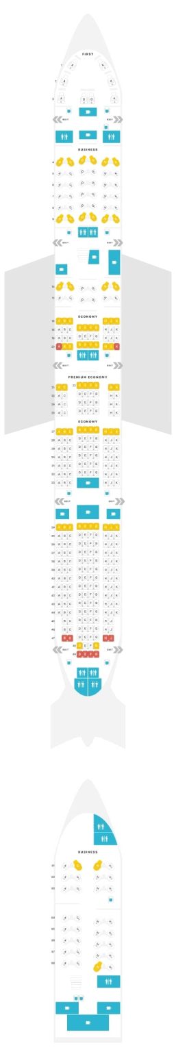 Boeing 747-8 Lufthansa Sitzplan — Übersicht