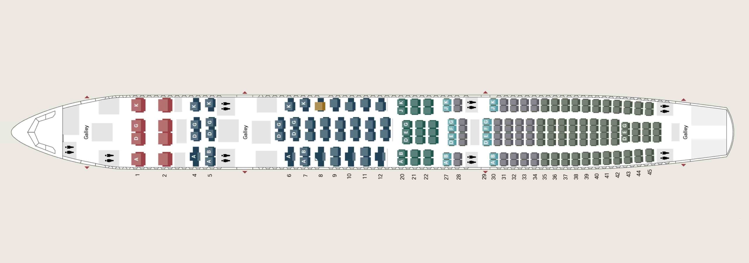 A340 Sitzplätze