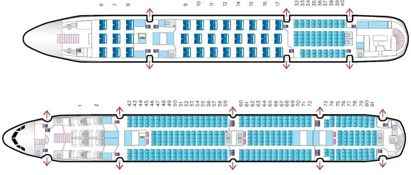 Airbus A380 Sitzplätze