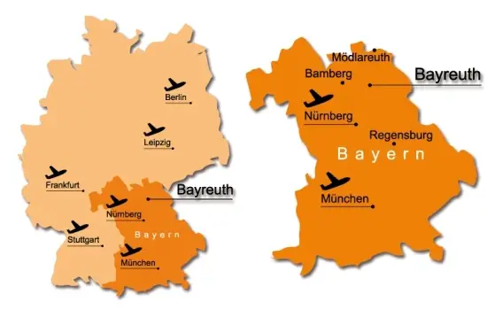 Flughäfen Bayern karte