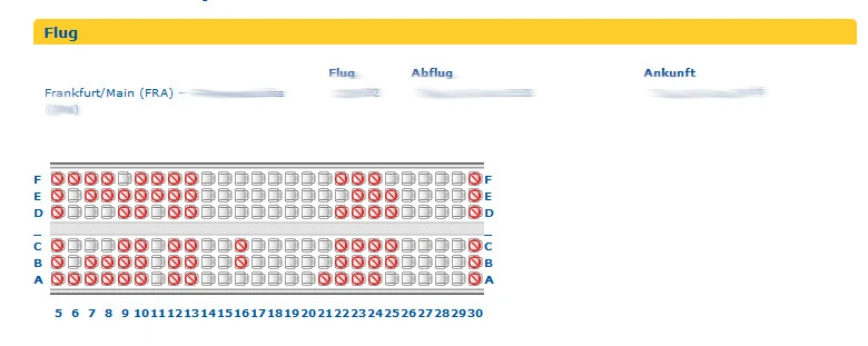 Condor Online Check-in Sitzplatzwahl