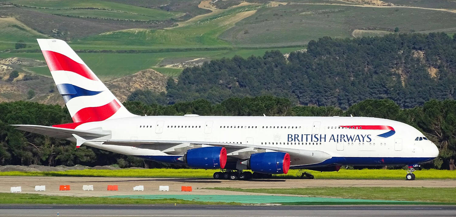 A380 von British Airways verspätet nach falschem Abbiegen in Boston