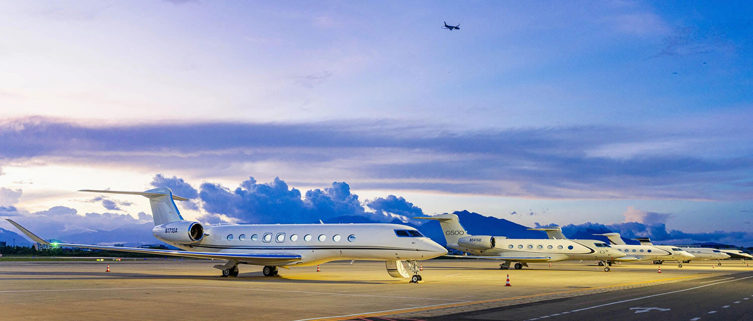 Fünf luxuriöse Gulfstream-Jets