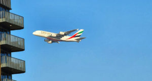 Emirates A380 begeistert auf Bahrain Airshow