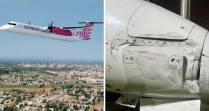 Jambojet Q400 beschädigt: Unfall bei Wartungsarbeiten