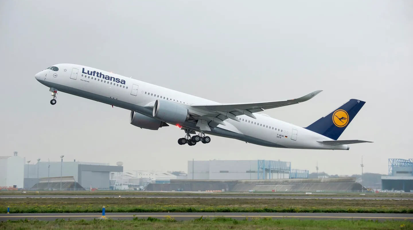 Lufthansa: Airbus A350 auf München-Hamburg