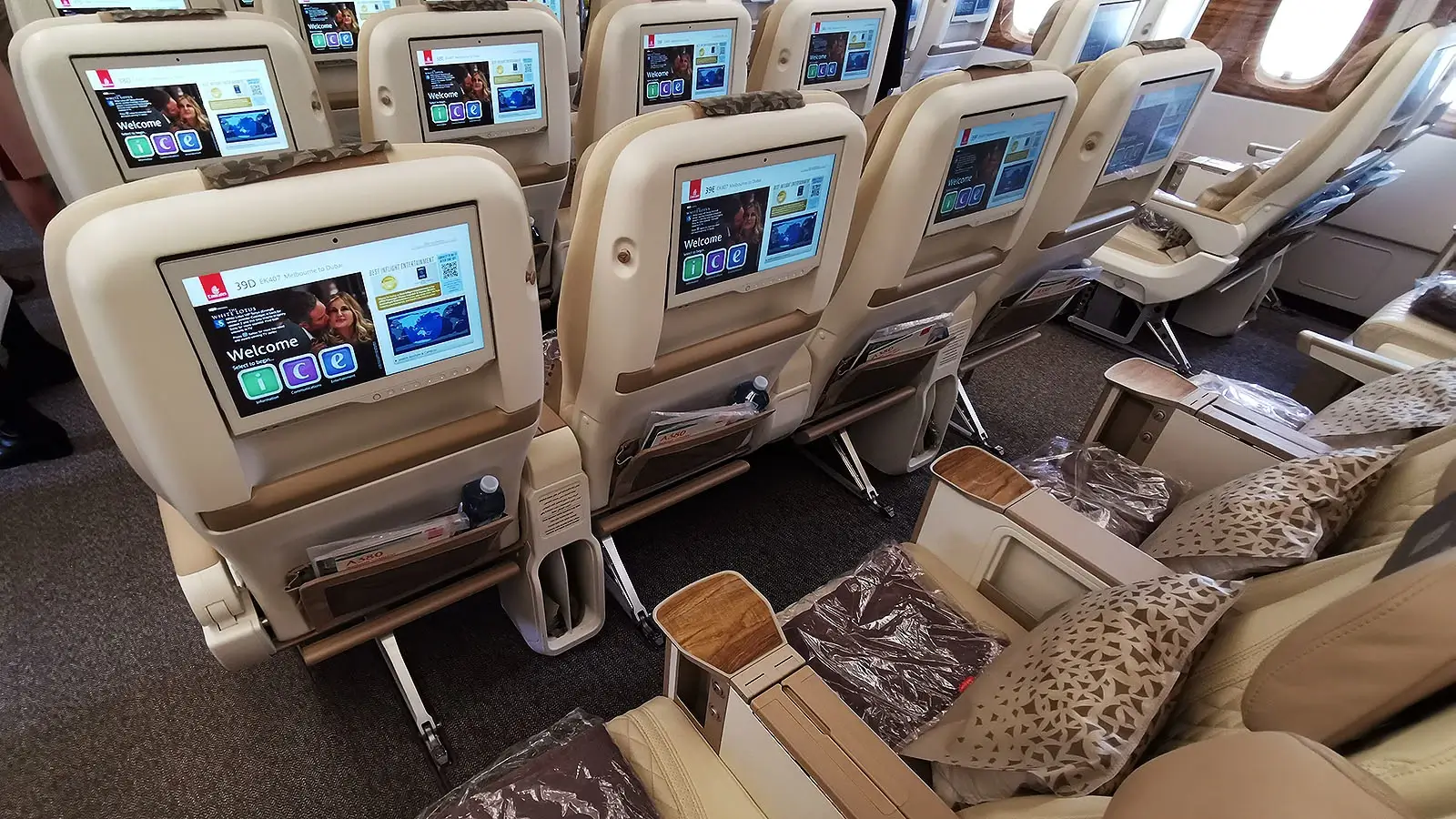 Premium Economy-Kabine im Emirates A380