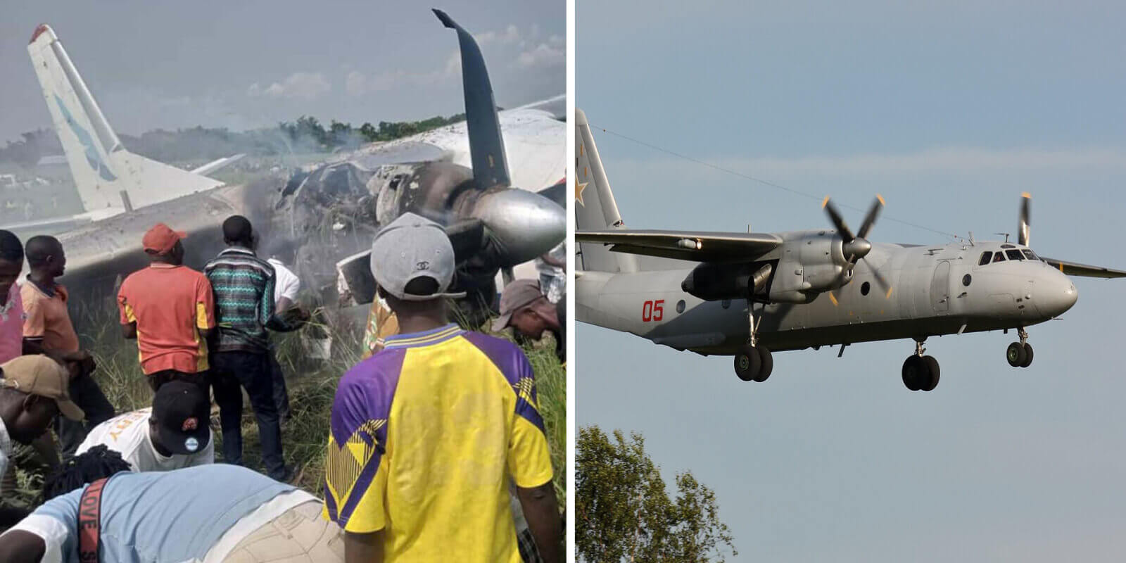 Flugzeugunfall in Kongolo: Antonov An-26 rutscht von Landebahn