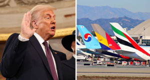 Zeitraffer enthüllt Flugverkehr über Washington D.C. zur Amtseinführung