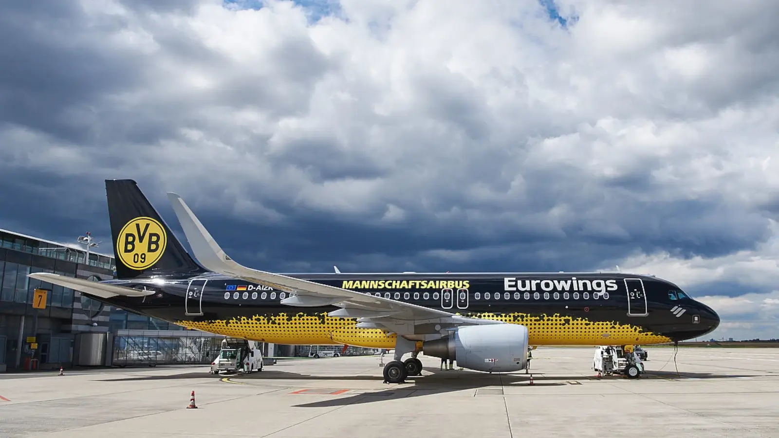 Der Borussia Dortmund Mannschaftsairbus aus dem Jahr 2016