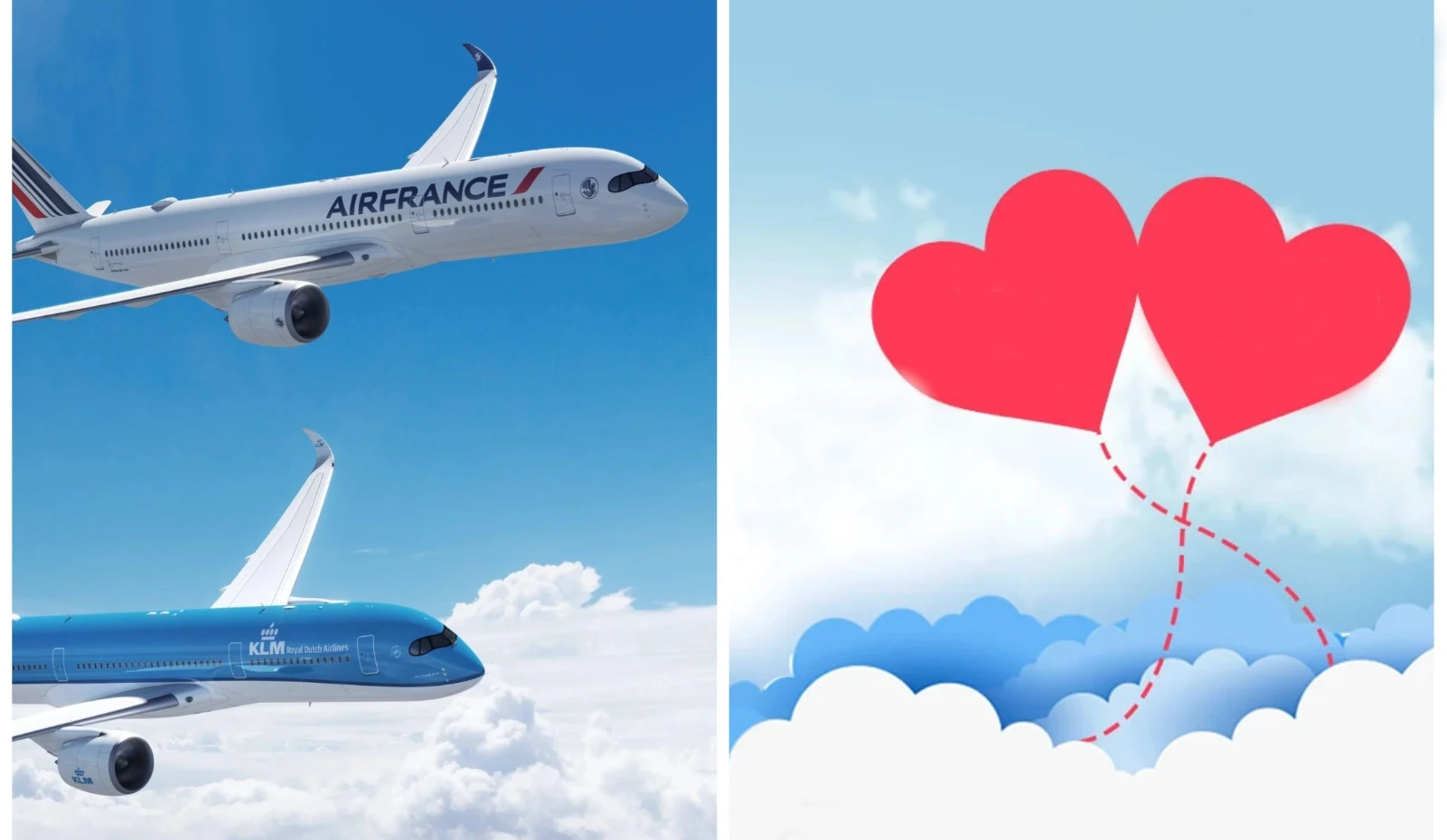 60€ Rabatt auf KLM & Air France Flüge zum Valentinstag