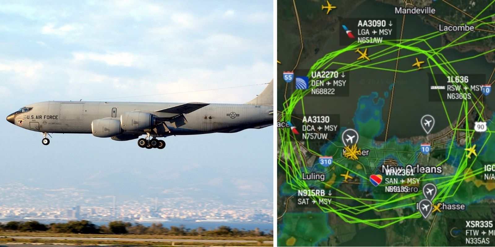 Militärische Luftsicherung beim Super Bowl 2025: F-15 und KC-135