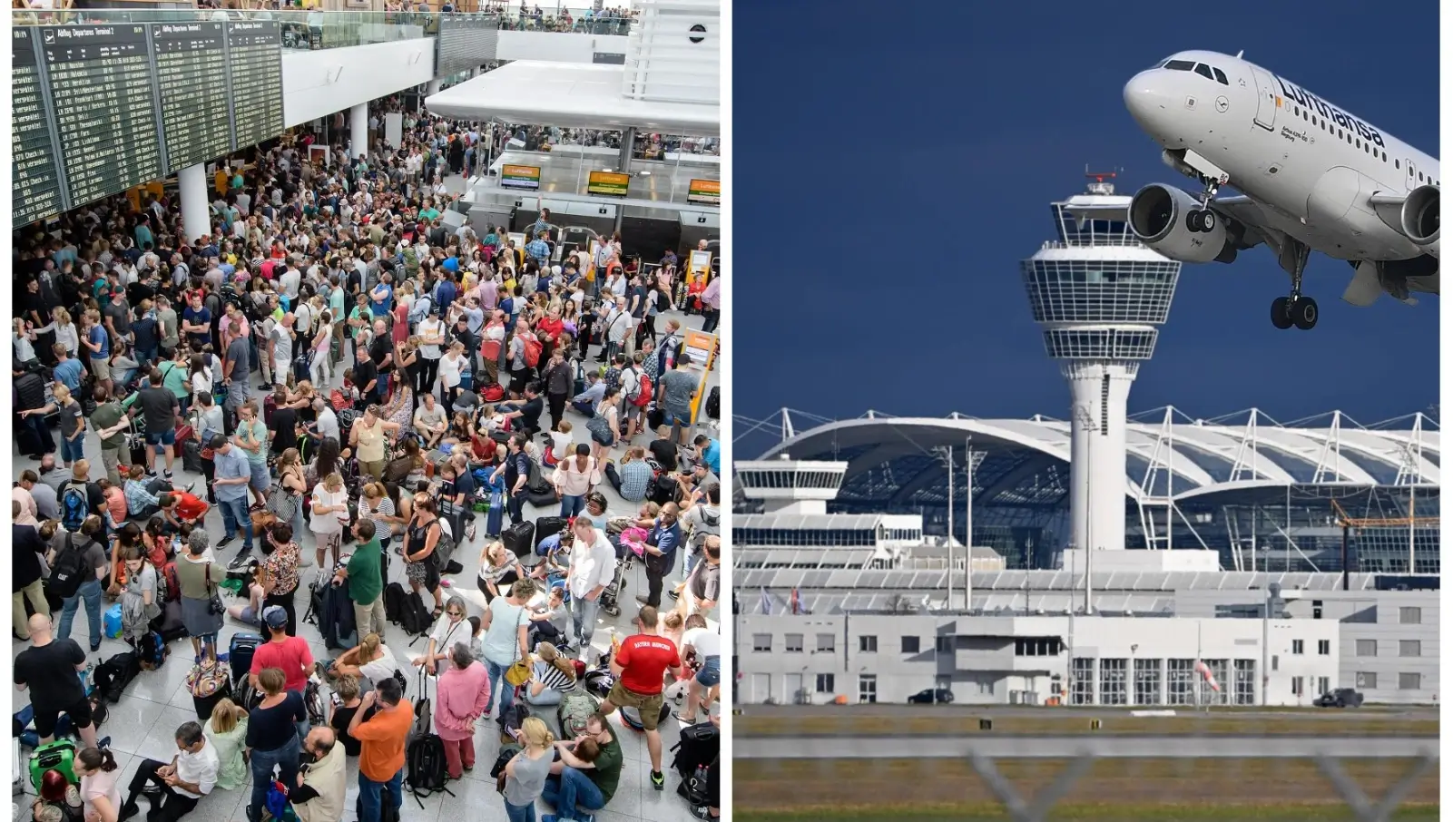 Streik am Flughafen München