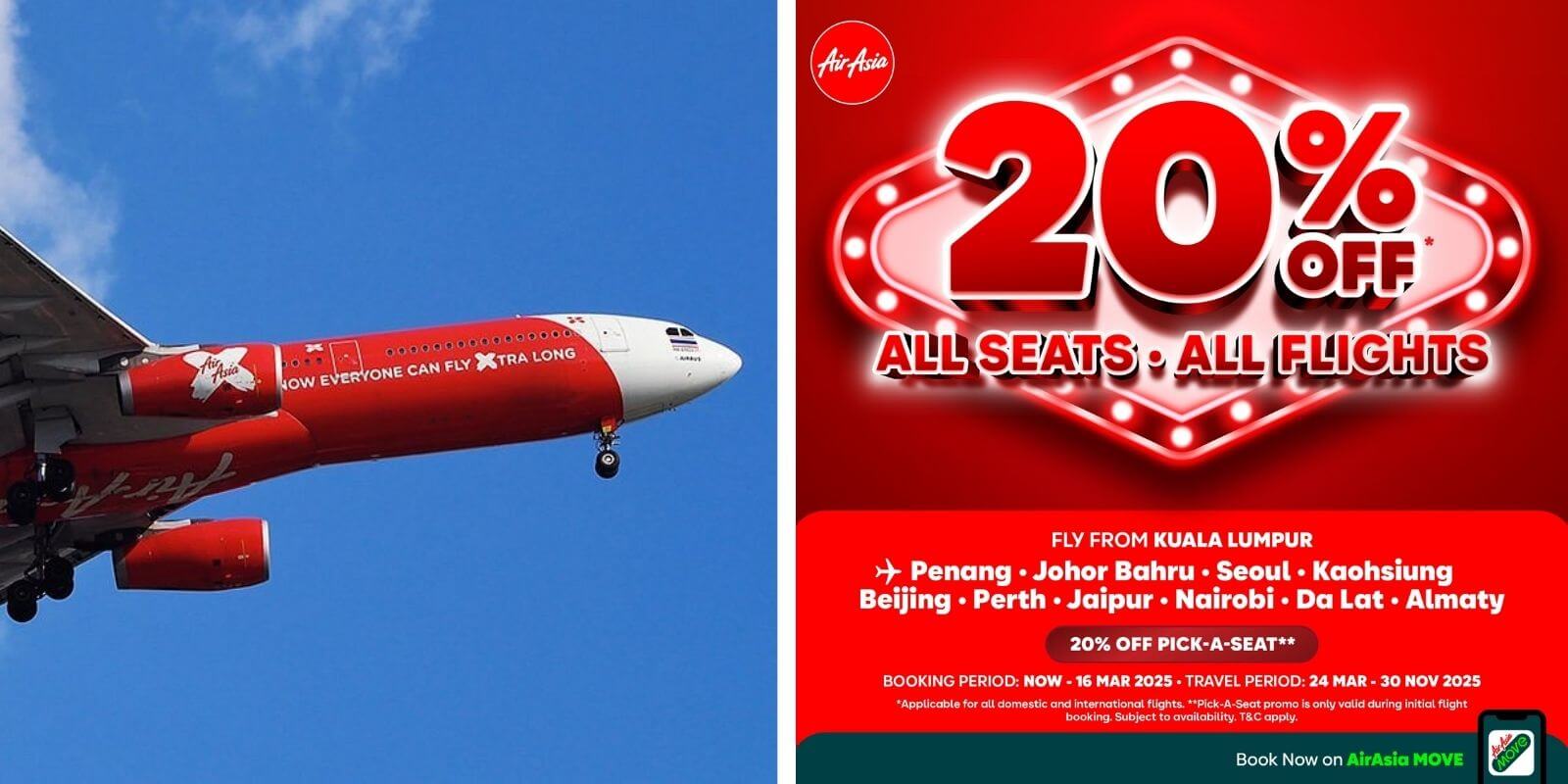 Jetzt 20 % Rabatt auf alle AirAsia-Flüge sichern!