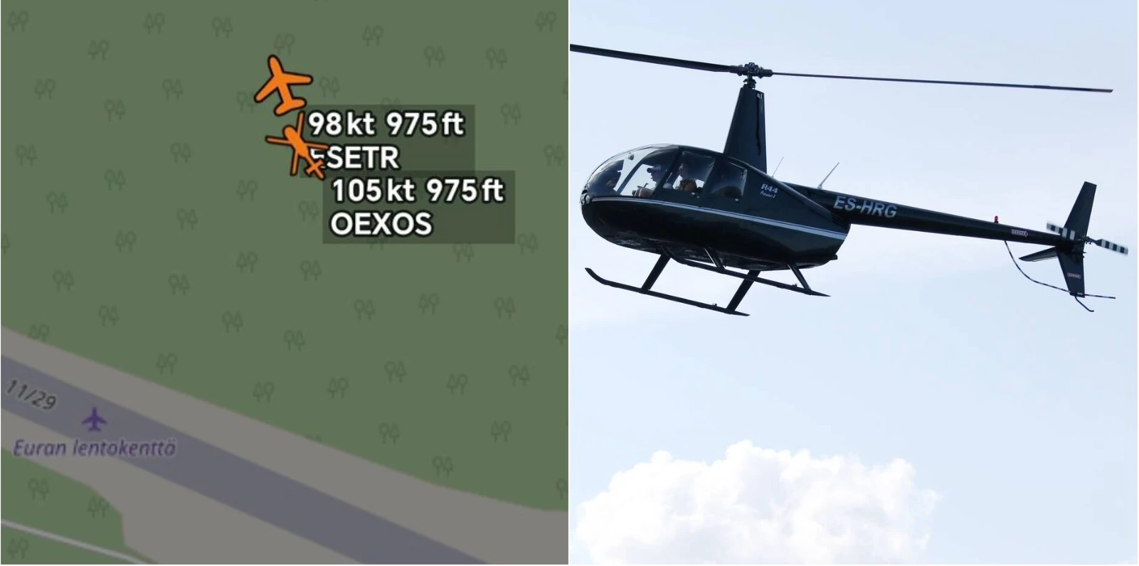 Helikopter-Kollision bei Eura