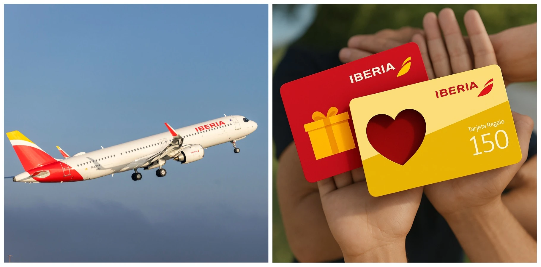 Iberia-Geschenkkarten mit Rabatt