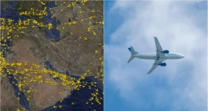 Blick auf den iranischen Luftraum