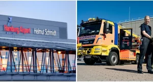 Feuerwehr am Hamburger Flughafen