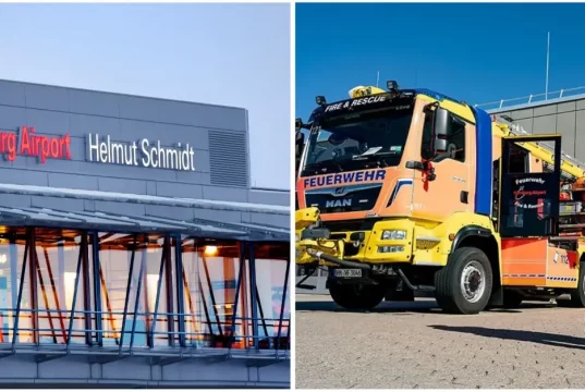 Feuerwehr am Hamburger Flughafen