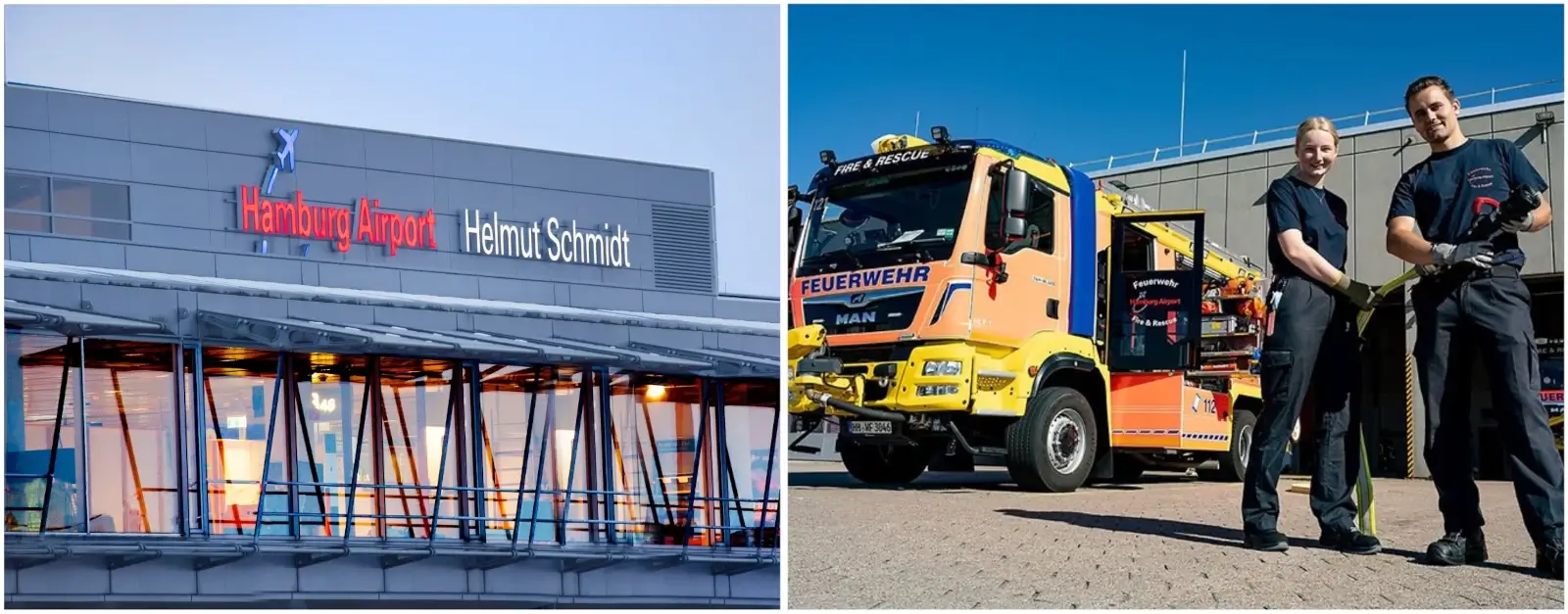 Feuerwehr am Hamburger Flughafen