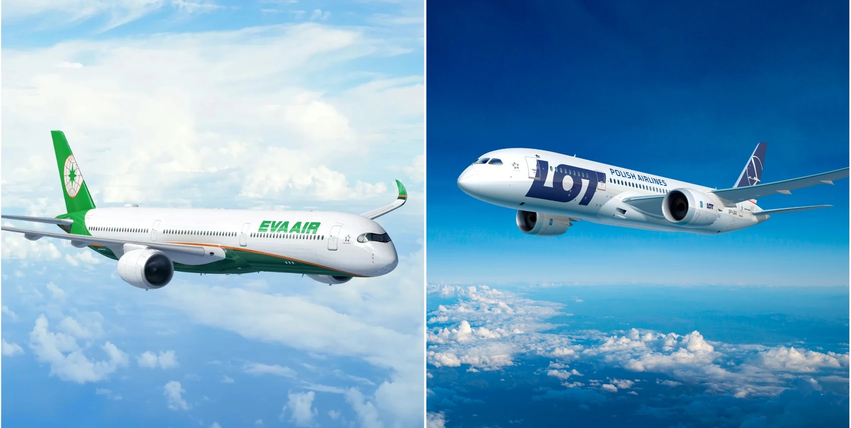 EVA Air und LOT bieten Codeshare-Flüge