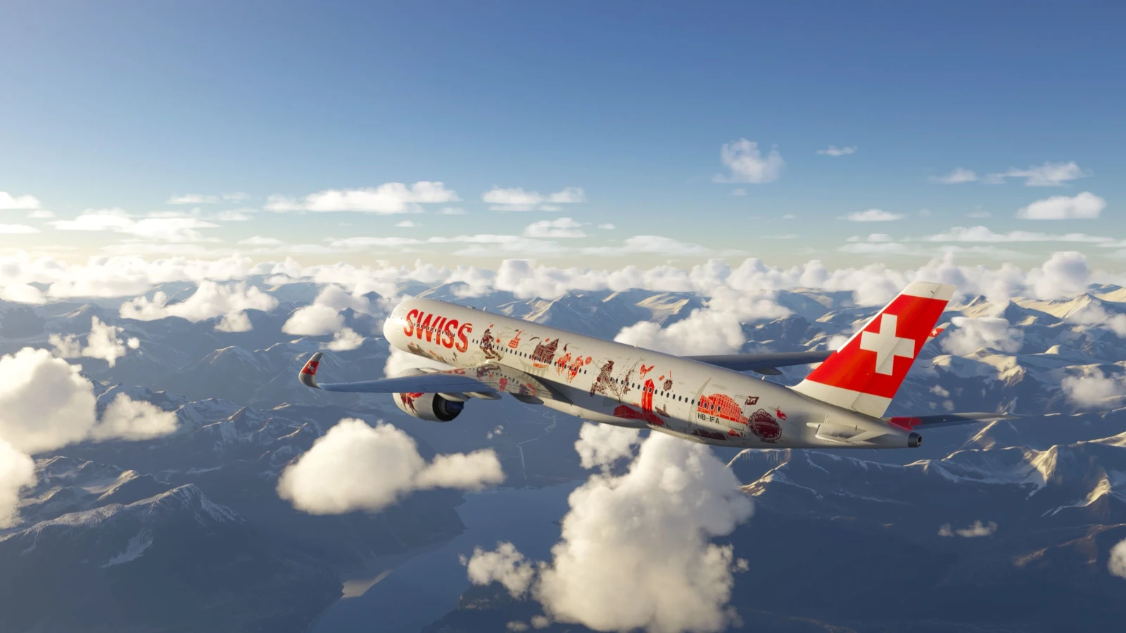 SWISS zeigt A350 mit Folien-Design